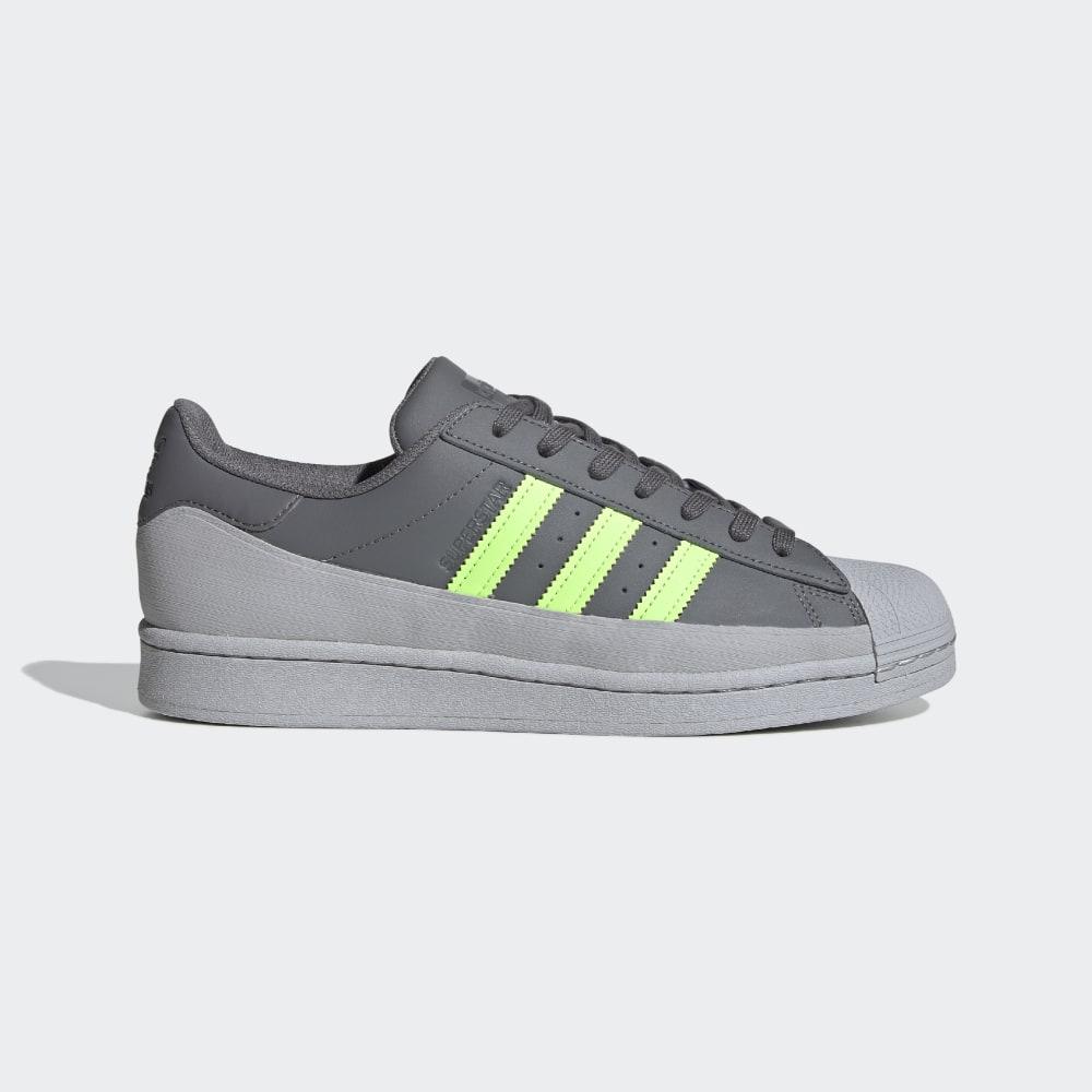 Adidas Men's Superstar MG Shell Toe Originals Shoes Grey/Green/Grey Ireland FV3030